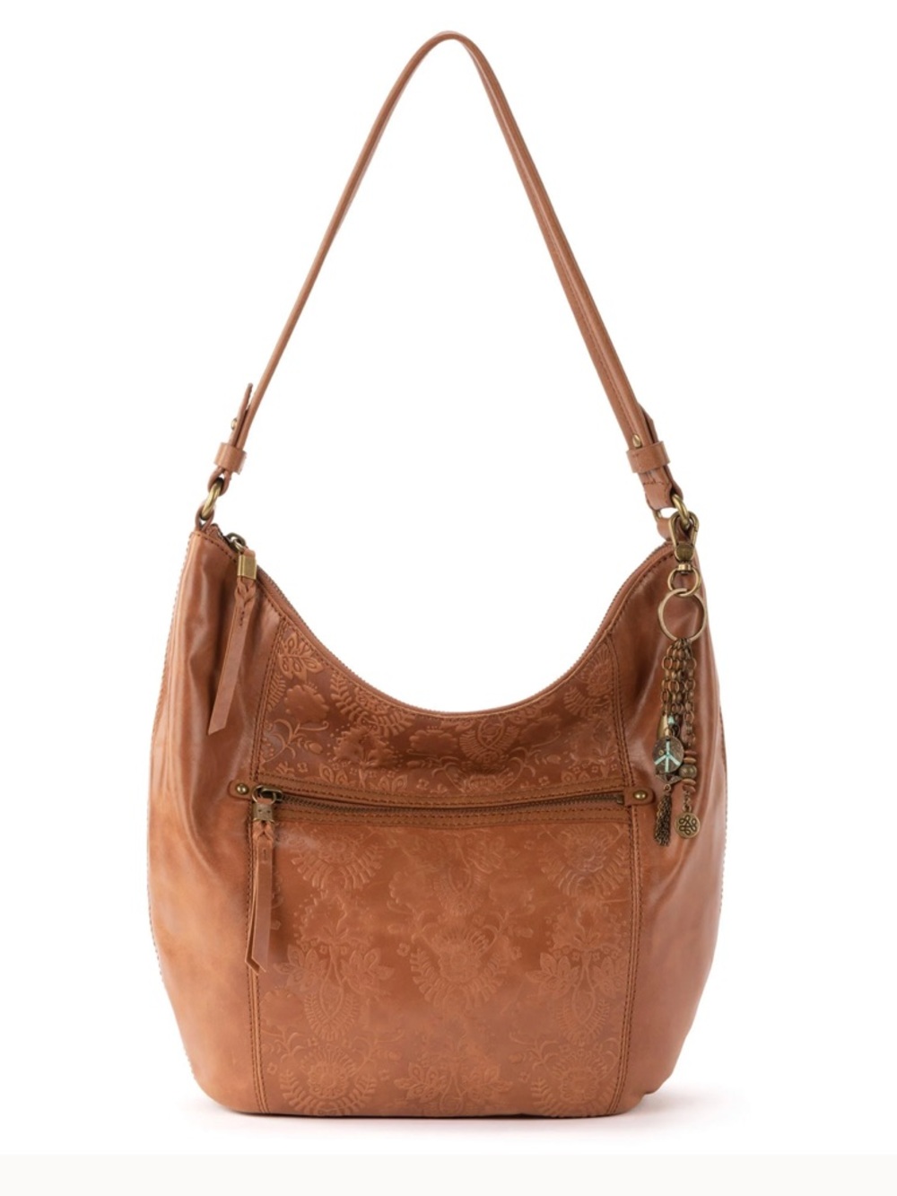 The Sak SEQUOIA Tobacco Embossed Hobo Bag NEW - Picture 3 of 11
